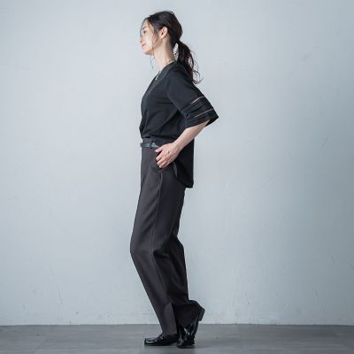 はしごレース５分袖ブラウス≪洗濯機で洗える≫