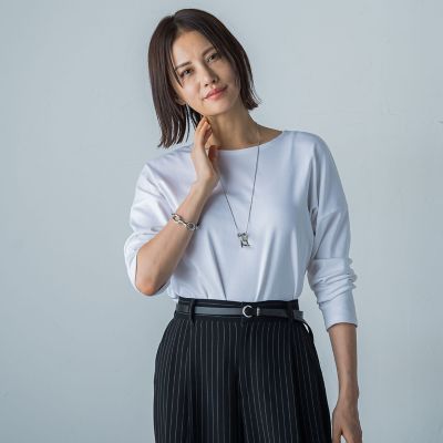 コットンレーヨンカットソー≪洗濯機で洗える≫