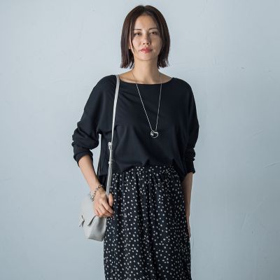 コットンレーヨンカットソー≪洗濯機で洗える≫
