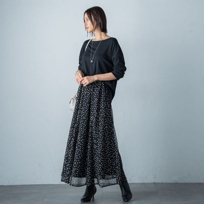 コットンレーヨンカットソー≪洗濯機で洗える≫