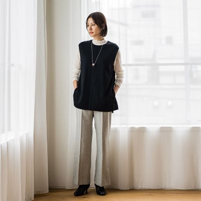 ナイロンチュールフロッキーカットソー≪手洗い可能≫
