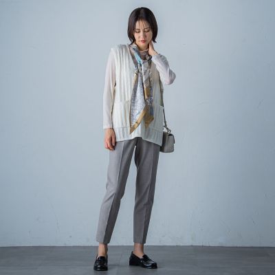 ナイロンチュールフロッキーカットソー≪手洗い可能≫