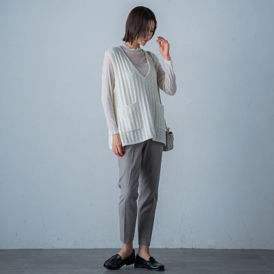 ナイロンチュールフロッキーカットソー≪手洗い可能≫