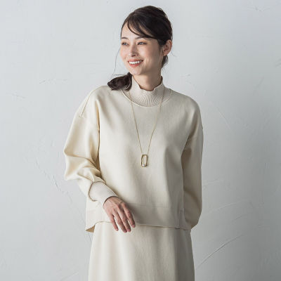 ＜LAUTREAMONT (Women)＞ニットドッキングカットソー≪洗濯機で洗える≫