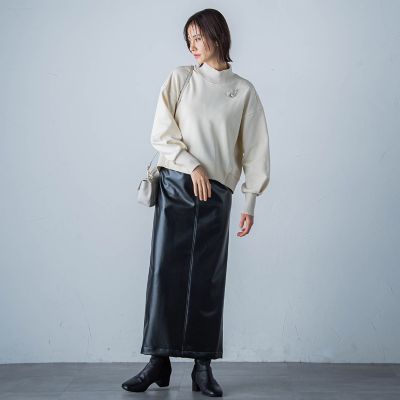LAUTREAMONT ロートレアモン  美品 ニットドッキングカットソー≪洗濯機で洗える≫ トップス レディース 黒 ブラック 38 3107-47013 38 ニットドッキングカットソー≪洗濯機で洗える≫ | LAUTREAMONT (Women