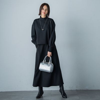 LAUTREAMONT ロートレアモン  美品 ニットドッキングカットソー≪洗濯機で洗える≫ トップス レディース 黒 ブラック 38 3107-47013 38 ニットドッキングカットソー≪洗濯機で洗える≫ | LAUTREAMONT (Women
