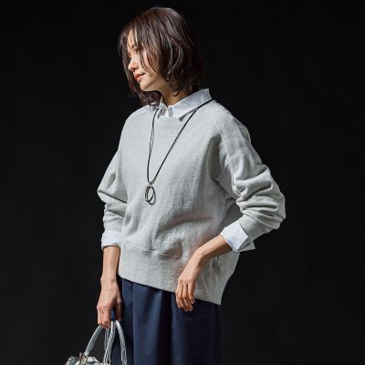 LAUTREAMONT / ロートレアモン ラメ混裏パイルプルオーバー≪洗濯機で洗える≫ ラメ混裏パイルプルオーバー≪洗濯機で洗える≫ | LAUTREAMONT