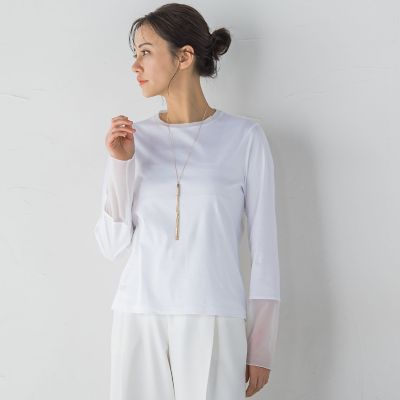 【一部店舗限定販売】スムースカットソー≪洗濯機で洗える≫