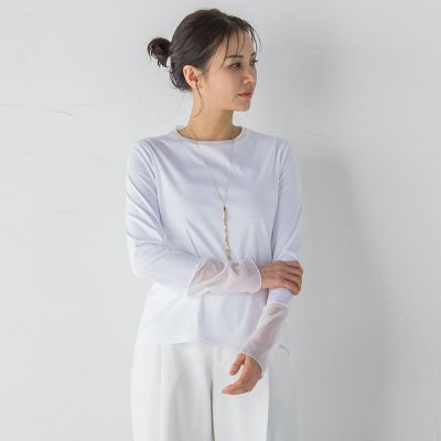 【一部店舗限定販売】スムースカットソー≪洗濯機で洗える≫