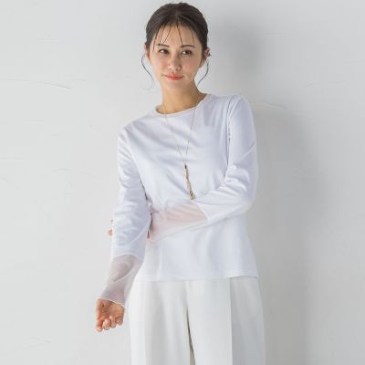 【一部店舗限定販売】スムースカットソー≪洗濯機で洗える≫