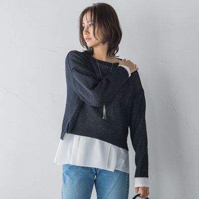 tシャツ スタイルアップレイヤードインナー「洗濯機で洗える」 レディース スタイルアップレイヤードインナー≪洗濯機で洗える