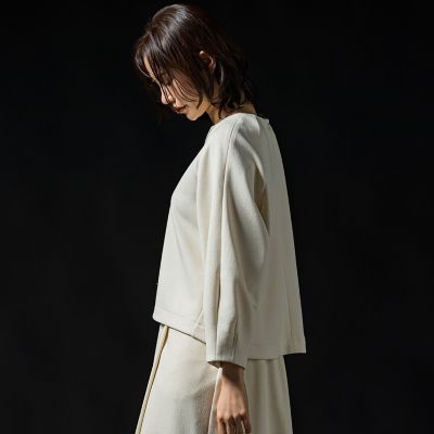 フォルムスリーブカットソー≪セットアップ対応／洗濯機で洗える