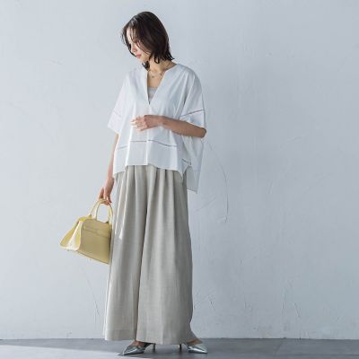 ソフトコットンリブカットソー≪洗濯機で洗える≫