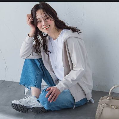 LAUTREAMONT (Women)/ロートレアモン 【WEB限定】高機能スムースタッチジップパーカー≪洗濯機で洗える≫
