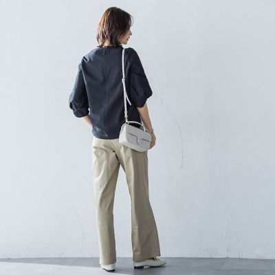 フォルムスリーブＶネックカットソー≪洗濯機で洗える≫