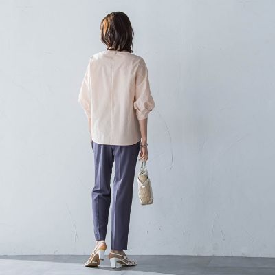 フォルムスリーブＶネックカットソー≪洗濯機で洗える≫