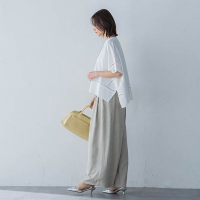 ポンチョシルエットキーホールカットソー≪洗濯機で洗える≫