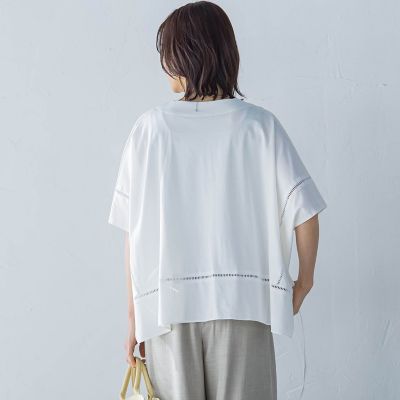 ポンチョシルエットキーホールカットソー≪洗濯機で洗える≫