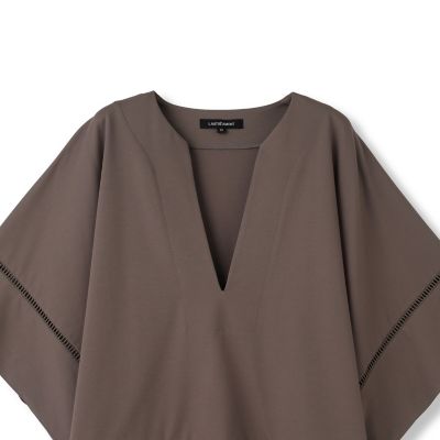 ポンチョシルエットキーホールカットソー≪洗濯機で洗える≫
