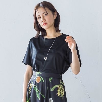 【SALE】LAUTREAMONT (Women)/ロートレアモン リュクスデイリーカットソー&#8810;洗濯機で洗える&#8811; 04ブラック トップス【三越伊勢丹/公式】