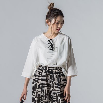 ＜LAUTREAMONT (Women)＞【ＷＥＢ限定】箔ロゴカットソー≪手洗い可能≫