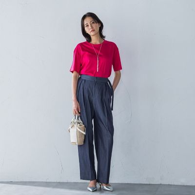 【ＷＥＢ限定】【３サイズ】コットン汗じみ防止カットソー≪洗える／接触冷感≫