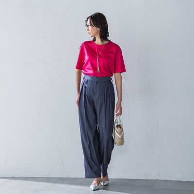 【ＷＥＢ限定】【３サイズ】コットン汗じみ防止カットソー≪洗える／接触冷感≫