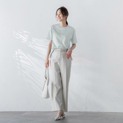 【ＷＥＢ限定】【３サイズ】コットン汗じみ防止カットソー≪洗える／接触冷感≫