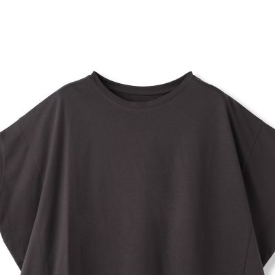 ラウンドヘムフライスカットソー≪手洗い可能≫
