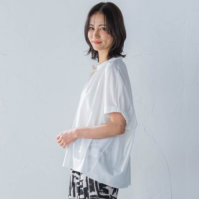 クールタッチスキッパーカットソー≪洗濯機で洗える≫