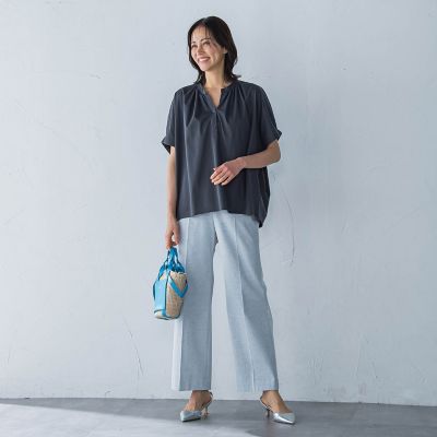 クールタッチスキッパーカットソー≪洗濯機で洗える≫