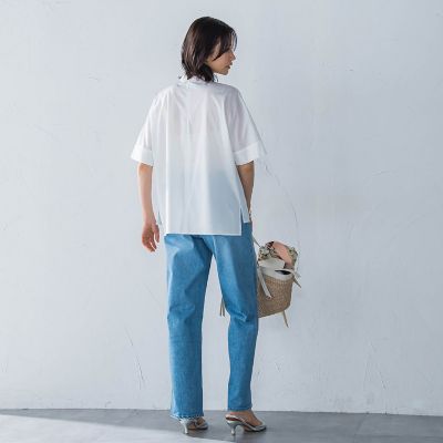 クールタッチギャザーネックカットソー≪洗濯機で洗える≫