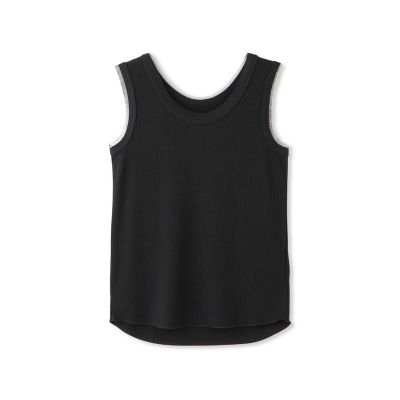 【一部店舗限定販売】チュールディテールニットタンクトップ≪手洗い可能≫