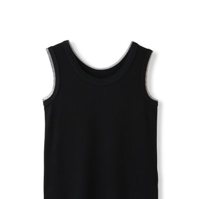 【一部店舗限定販売】チュールディテールニットタンクトップ≪手洗い可能≫