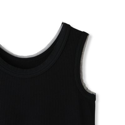 【一部店舗限定販売】チュールディテールニットタンクトップ≪手洗い可能≫