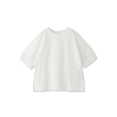 袖口シアーフォルムカットソー≪手洗い可能≫