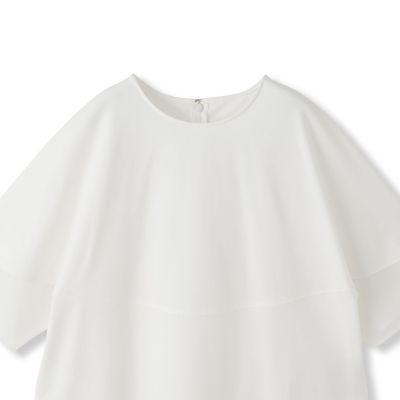 袖口シアーフォルムカットソー≪手洗い可能≫