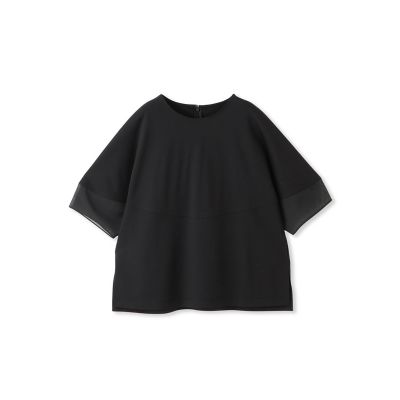 袖口シアーフォルムカットソー≪手洗い可能≫