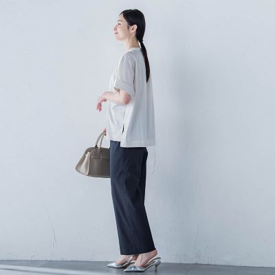 【ＷＥＢ限定】ライクアウーヴンバンドカラーブラウス≪洗濯機で洗える≫