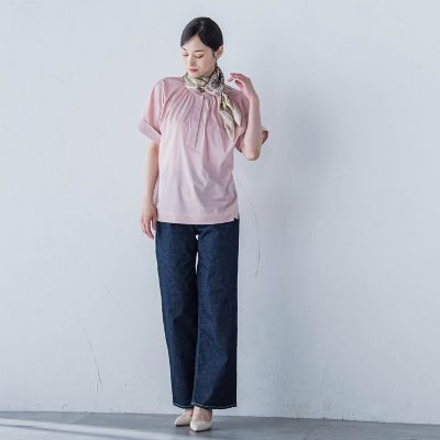 【ＷＥＢ限定】ライクアウーヴンバンドカラーブラウス≪洗濯機で洗える≫