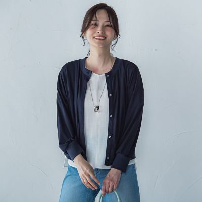 ＜LAUTREAMONT (Women)＞【ＷＥＢ限定】ひやさらシワレスライトカーディガン≪洗濯機で洗える≫