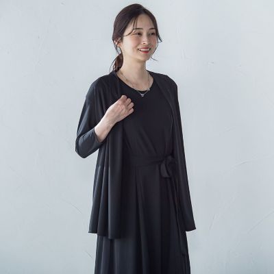 【ＷＥＢ限定】ひやさらシワレス着流しカーディガン≪洗濯機で洗える≫