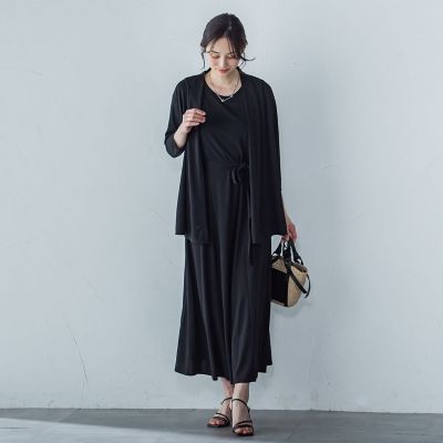 【ＷＥＢ限定】ひやさらシワレス着流しカーディガン≪洗濯機で洗える≫