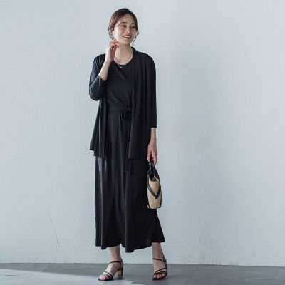【ＷＥＢ限定】ひやさらシワレス着流しカーディガン≪洗濯機で洗える≫