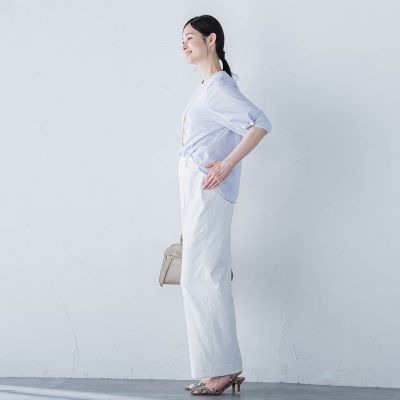 【ＷＥＢ限定】きれいめハーフスリーブカットソー　≪接触冷感／洗濯機ＯＫ≫