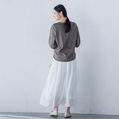 【ＷＥＢ限定】きれいめハーフスリーブカットソー　≪接触冷感／洗濯機ＯＫ≫