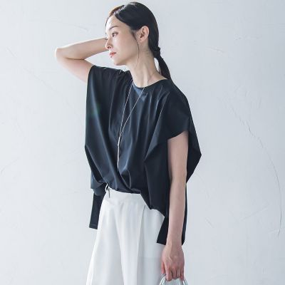 ＜LAUTREAMONT (Women)＞【ＷＥＢ限定】タックデザインカットソー　≪接触冷感／洗濯機ＯＫ≫
