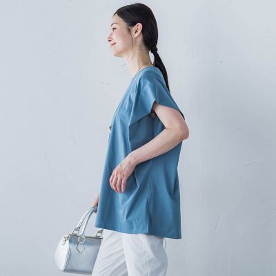 【WEB限定】ゆったりシルエットカットソー≪洗濯機で洗える≫ WEB限定】ゆったりシルエットカットソー≪洗濯機で洗える≫（T