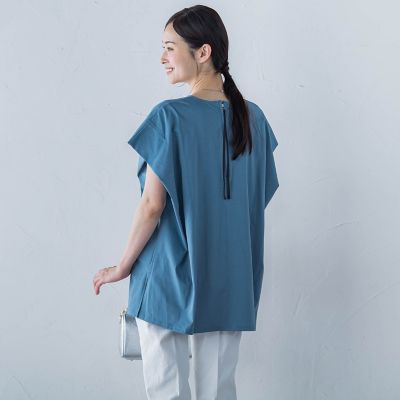 【WEB限定】タックデザインカットソー ≪接触冷感／洗濯機OK≫ LAUTREAMONT｜【WEB限定】タックデザインカットソー ≪接触冷感