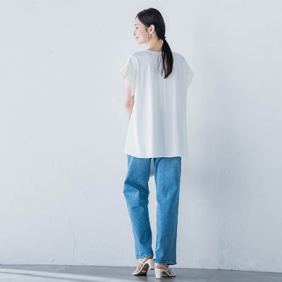 LAUTREAMONT / ロートレアモン クールタッチギャザーネックカットソー≪洗濯機で洗える≫ クールタッチギャザーネックカットソー≪洗濯機で洗える